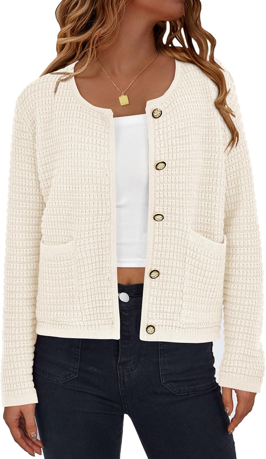 PRETTYGARDEN Women Knit Cardigan Sweaters for Fall Fashion