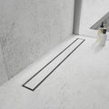 Linear Shower Drain 18 in Tile Insert Panel - Brushed 304 Stainless