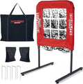 9 Hole Pitching Net with Strike Zone - Portable Adjustable Practice