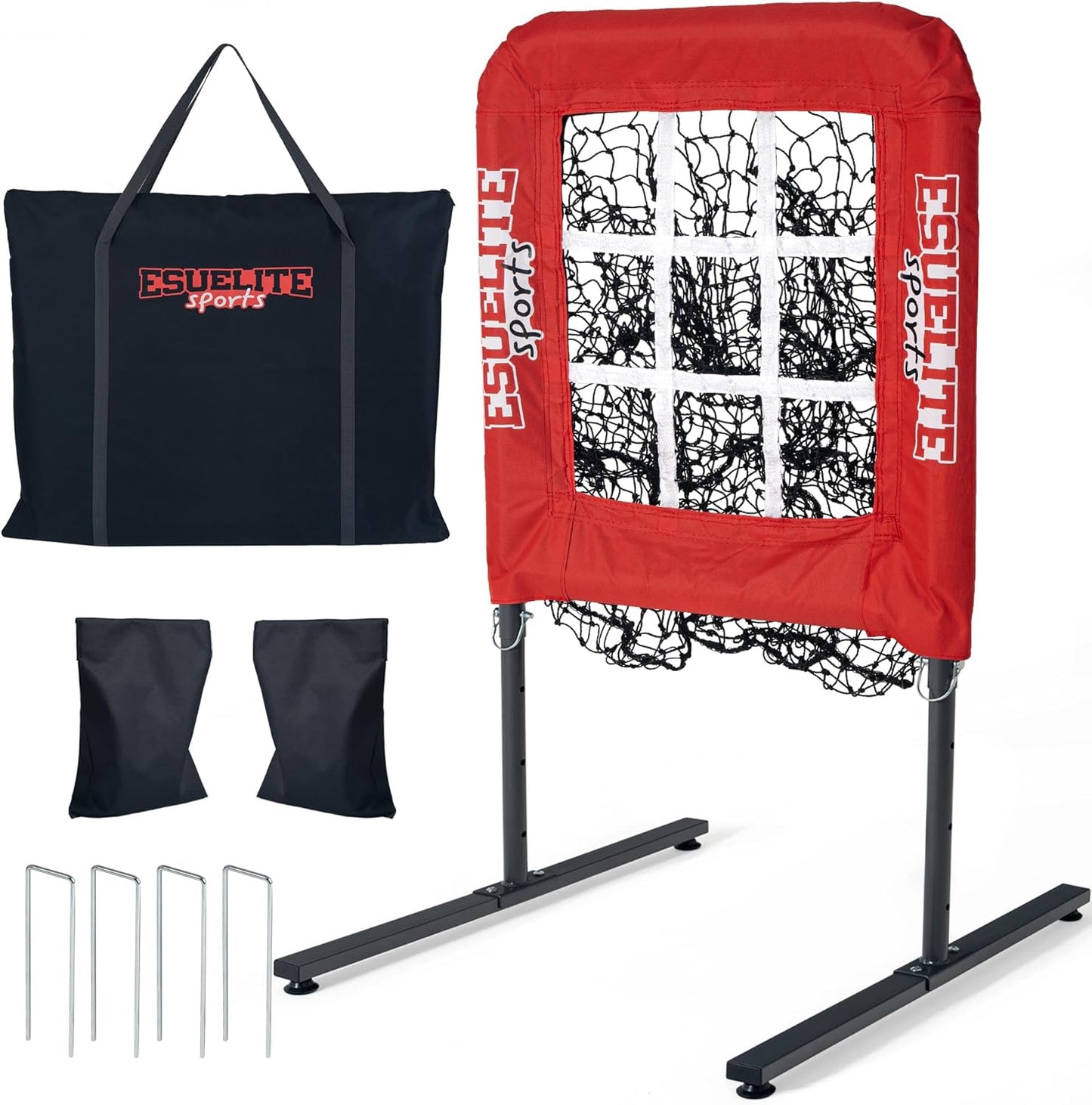 9 Hole Pitching Net with Strike Zone for Baseball and Softball