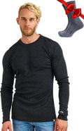 Merino Wool Base Layer Mens Long Sleeve - Comfortable Thermal Layer