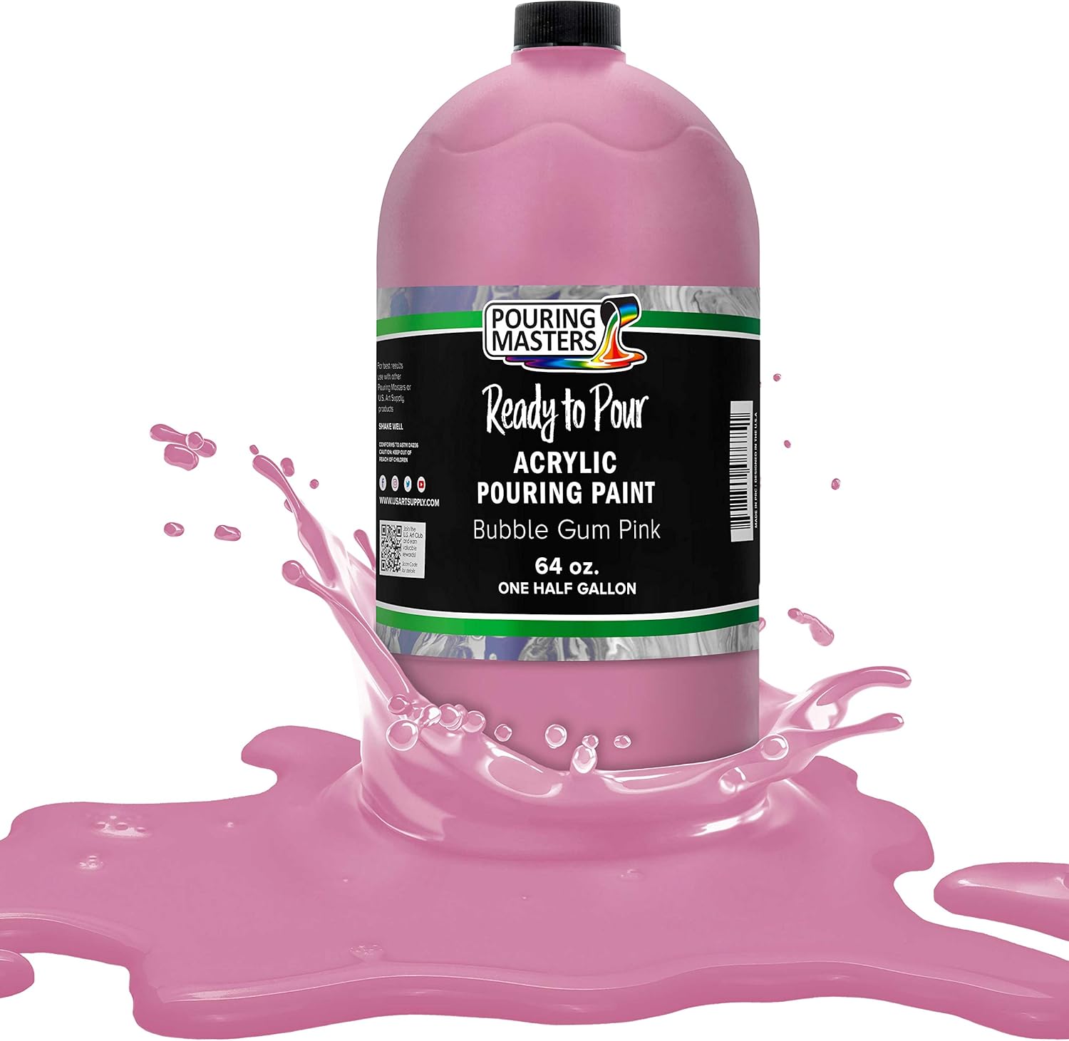 Pouring Masters Bubble Gum Pink Acrylic Paint for Art Projects