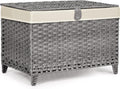 160L Wicker Storage Basket with Lid and Heightened Feet - Large Home