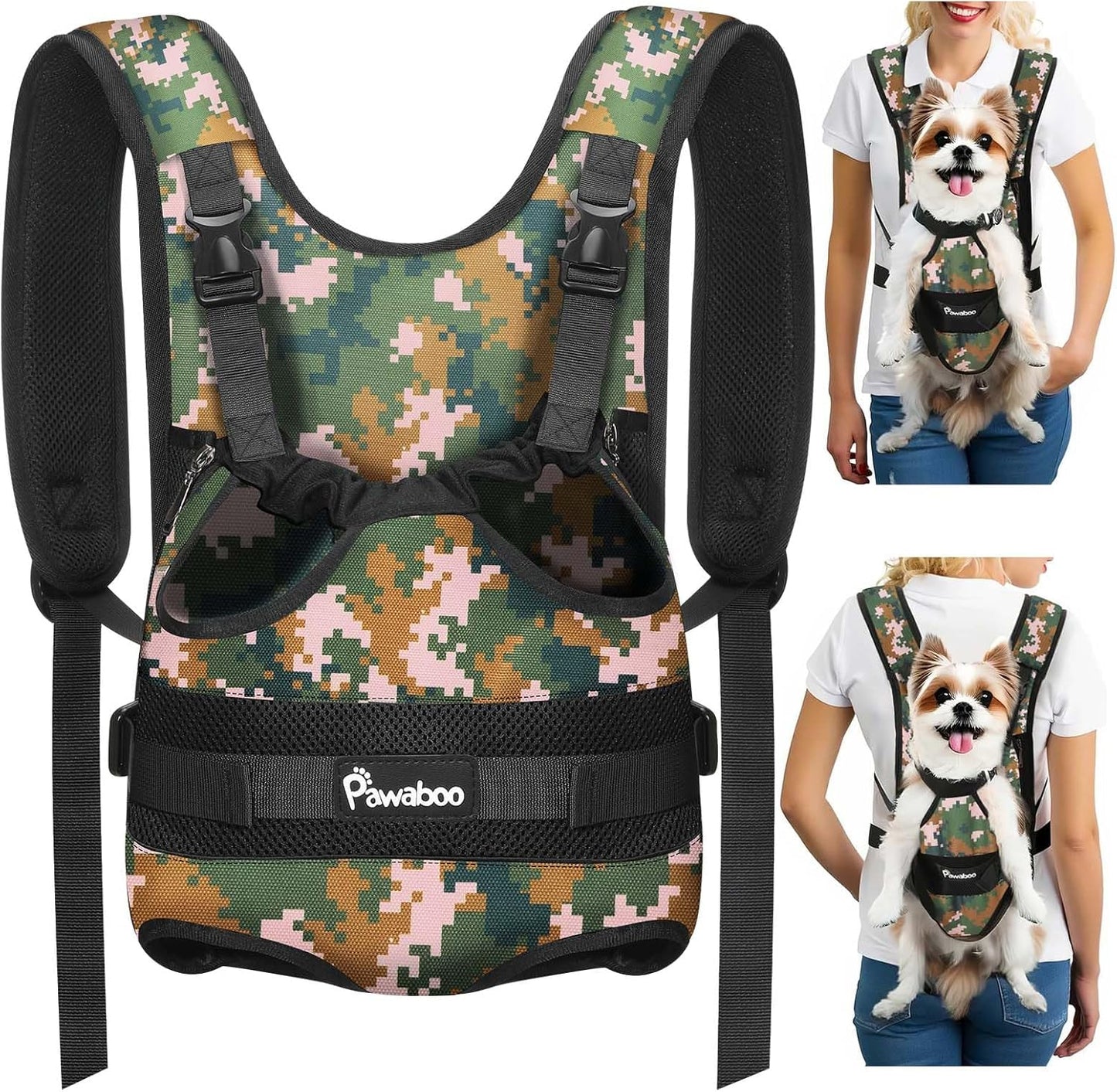 Pawaboo Pet Dog Front Carrier Backpack for Small Medium Dogs