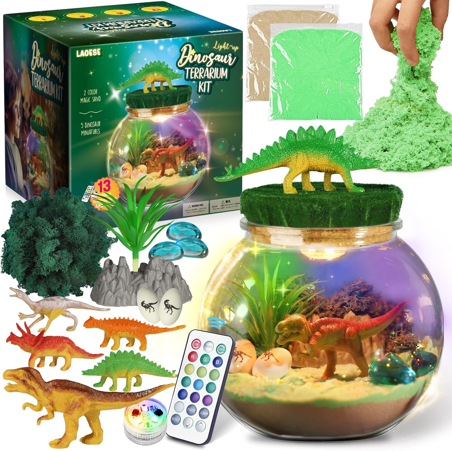 Dinosaur Terrarium Kit for Boys - DIY Dino Fun!