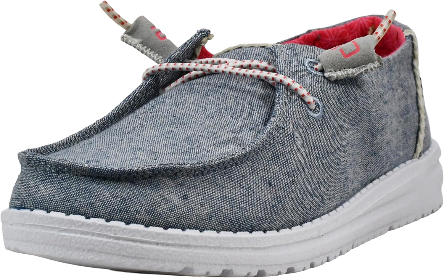 Hey Dude Women's Wendy Chambray Lace-Up Loafer for Comfort