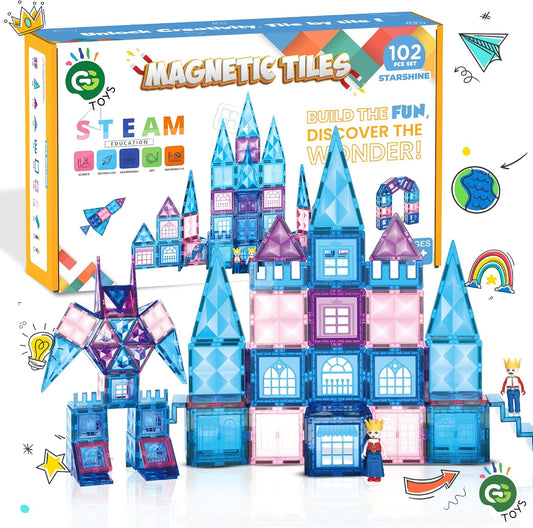 102-Piece Frozen Castle Magnetic Building Set