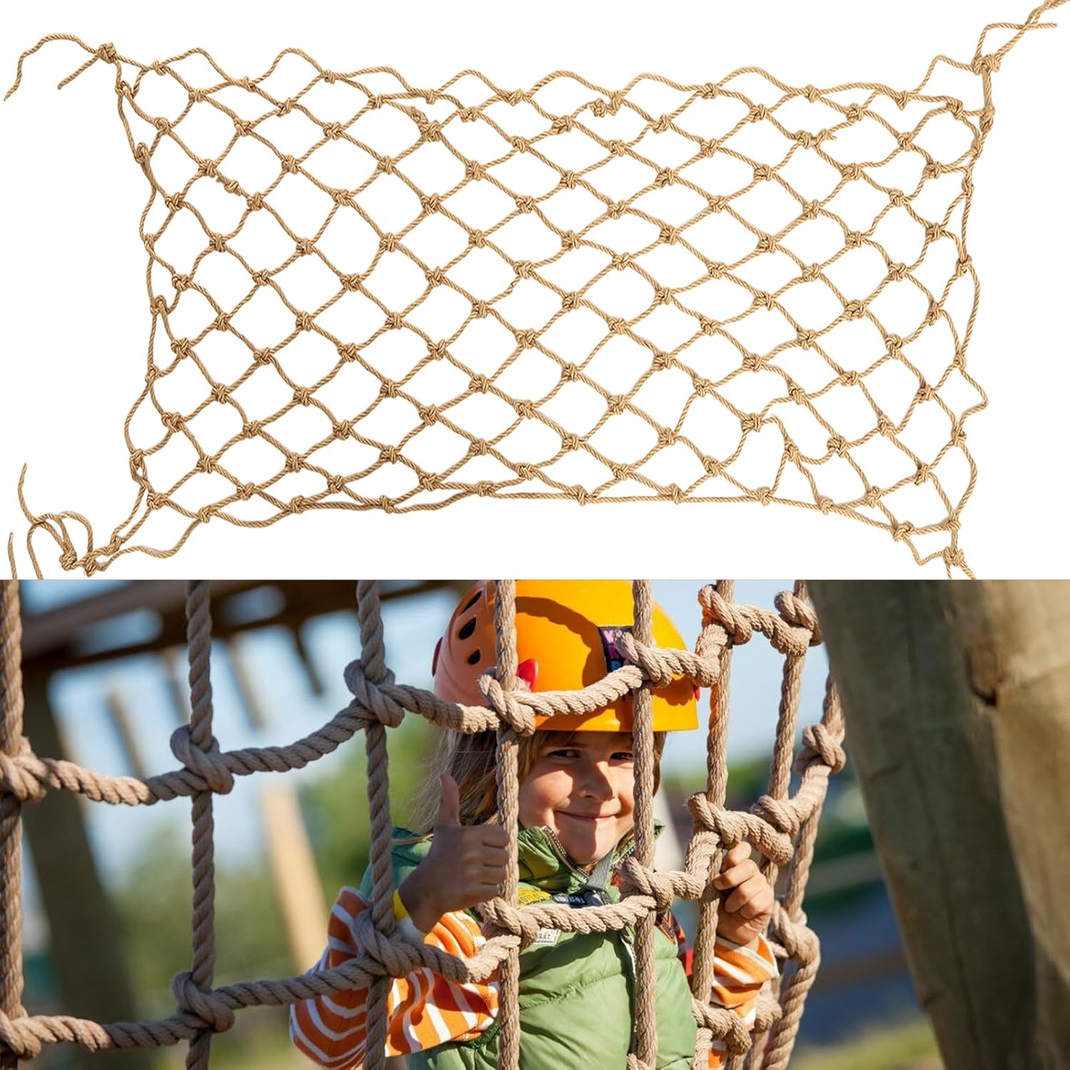 Jute Hemp Rope Net for Heavy Duty Indoor and Outdoor Use