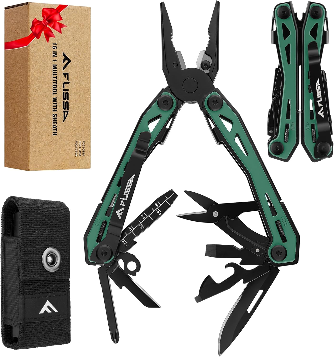 FLISSA 16-in-1 Stainless Steel Multi-Tool: Ultimate Outdoor Companion