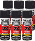 Rust-Oleum Acrylic Enamel 2X Spray Paint 6-Pack - Semi Gloss Black