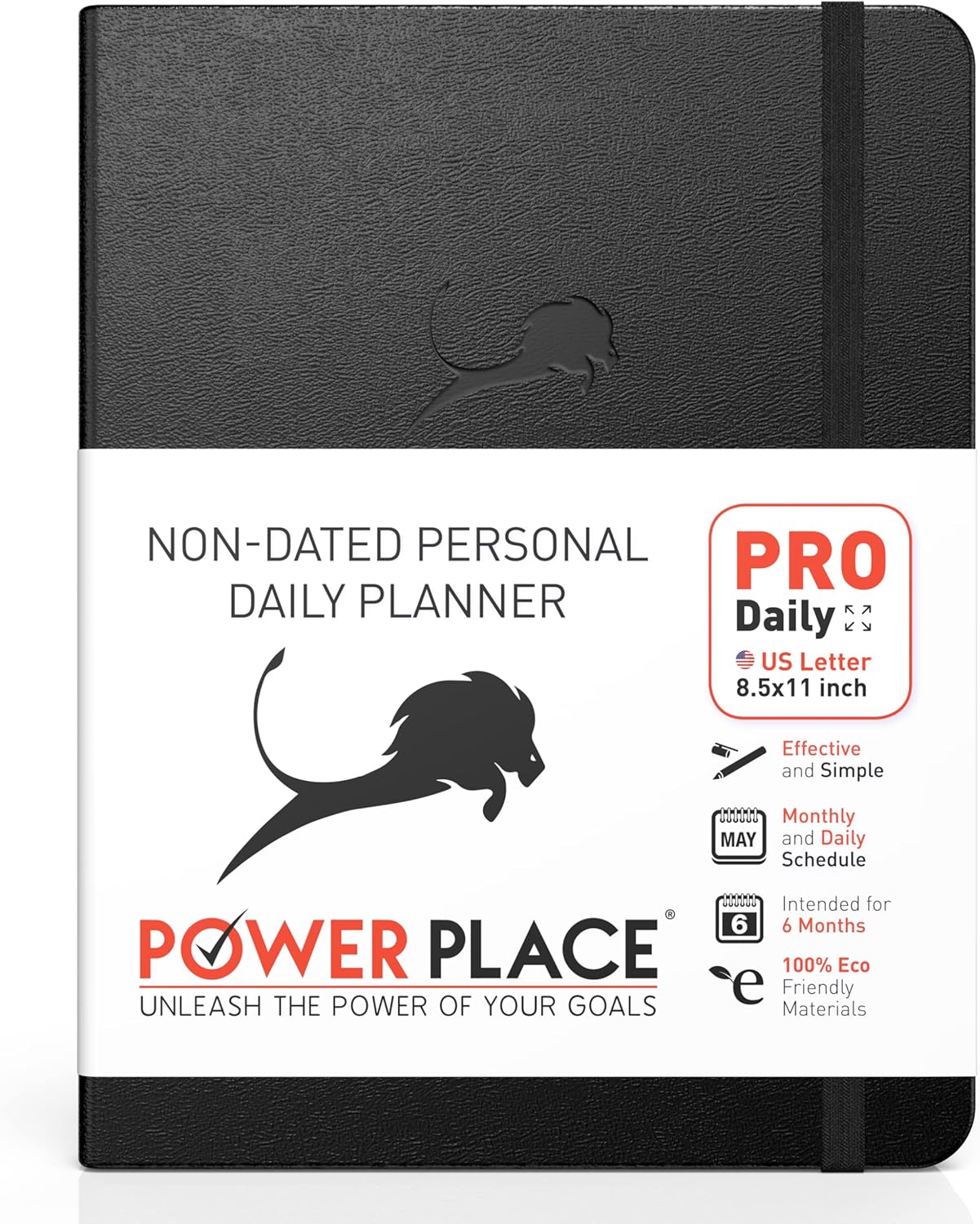 Daily Planner for Productivity and Happiness - Vegan Leather Softcover