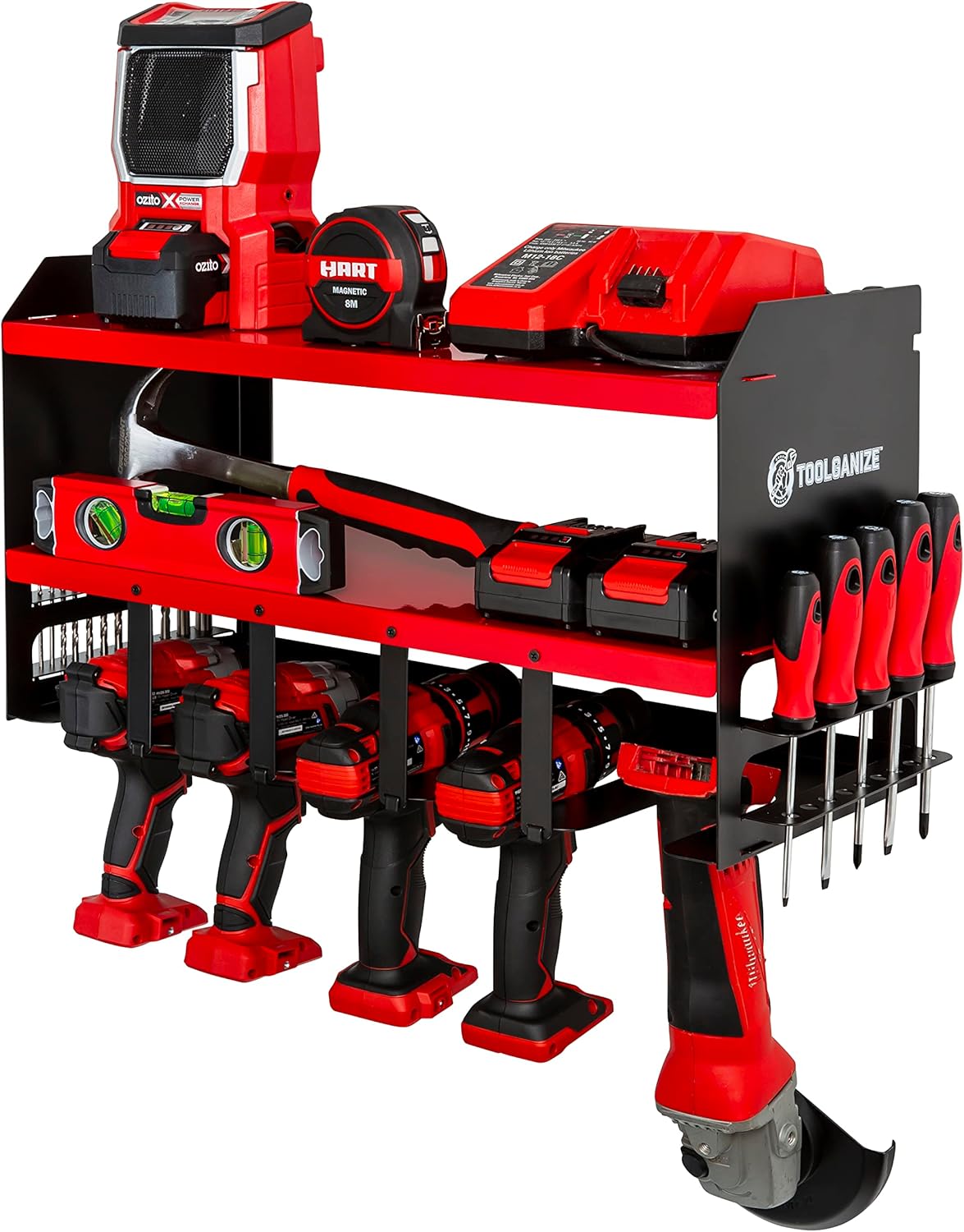 Toolganize Power Tool Organizer - Heavy Duty Wall Mount Storage