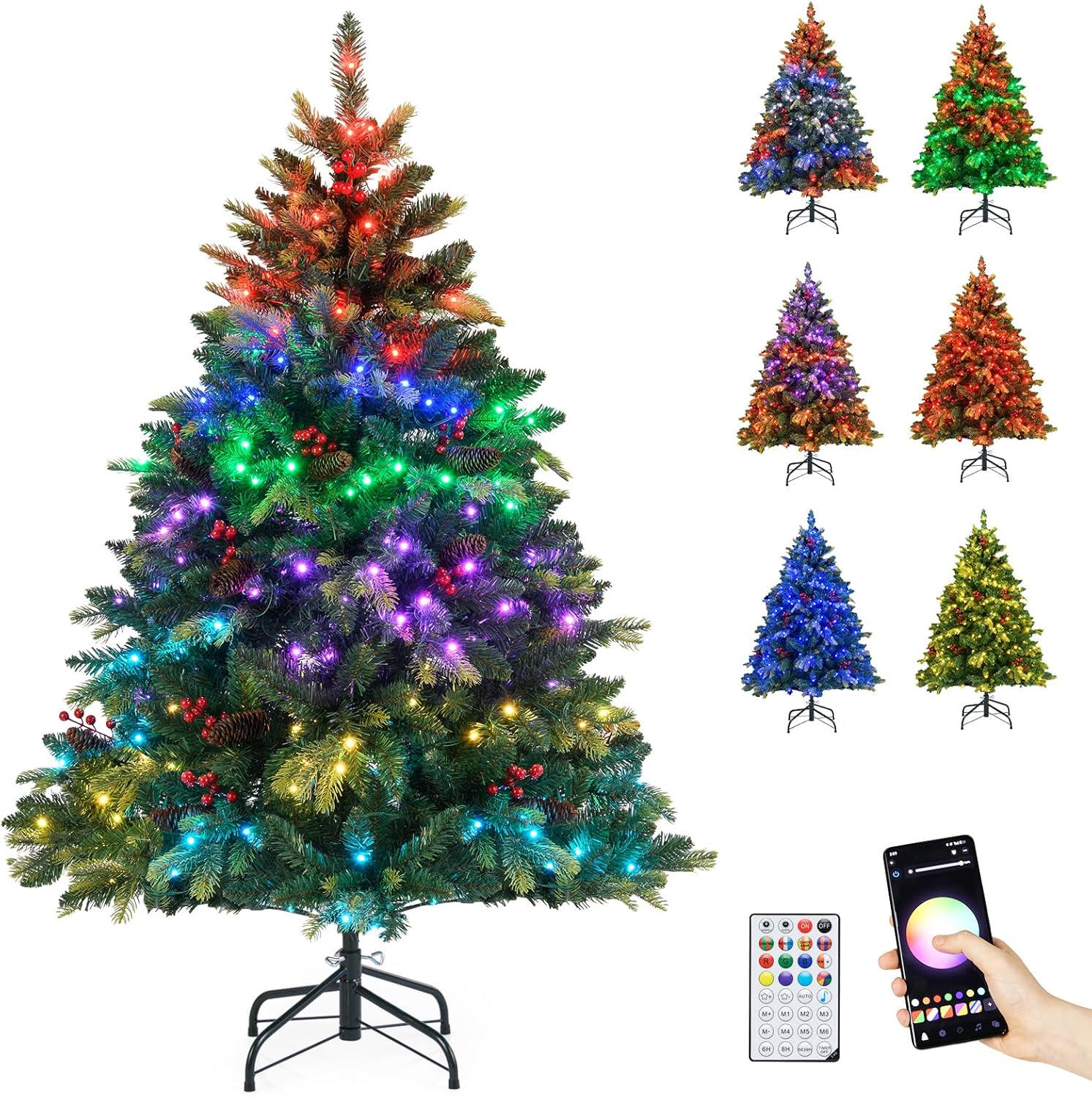 Goplus 5 FT Smart Pre-Lit Christmas Tree with RGB Lights