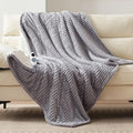 Westinghouse Heated Throw Blanket 50x60 in - Soft Flannel Sherpa Cozy