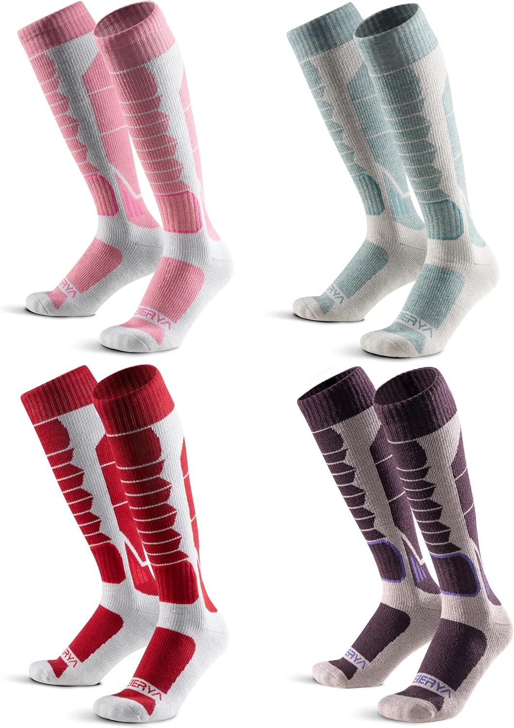 Merino Wool Ski Socks for Men, Women & Youth - Full Cushion Comfort