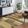 Superior Indoor Area Rug, Modern Geometric Patchwork - Light