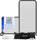 Portable L-Screen Baseball 7x7ft with Wheels and Carry Bag - Durable