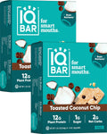 IQBAR Toasted Coconut Chip Plant Protein Bars - Low Carb