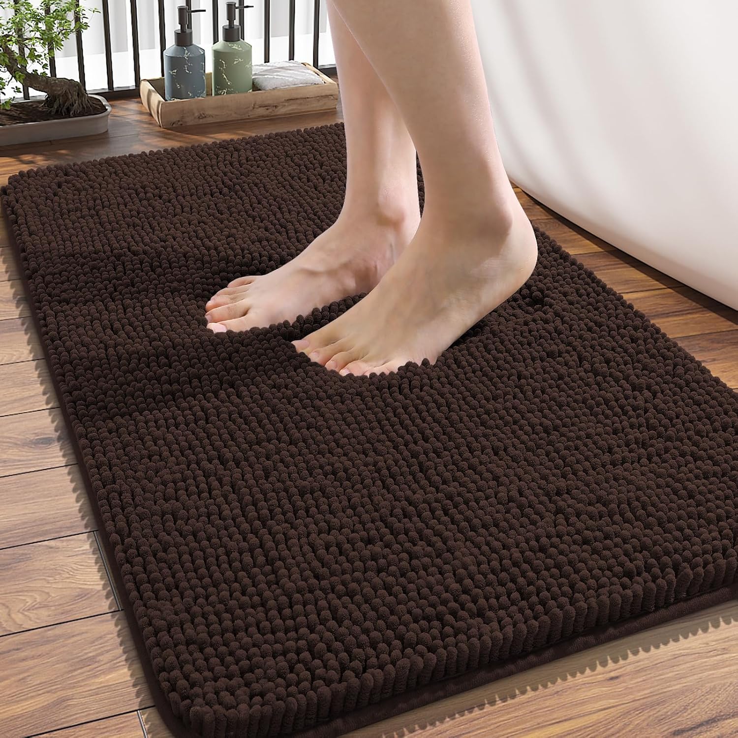 OLANLY Extra Soft Chenille Bath Rugs for Ultimate Comfort