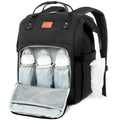 Large Baby Diaper Bag Backpack - Trendy Black Waterproof Travel