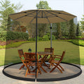 TANGKULA 9/10FT Patio Umbrella Screen with Zipper Door Design