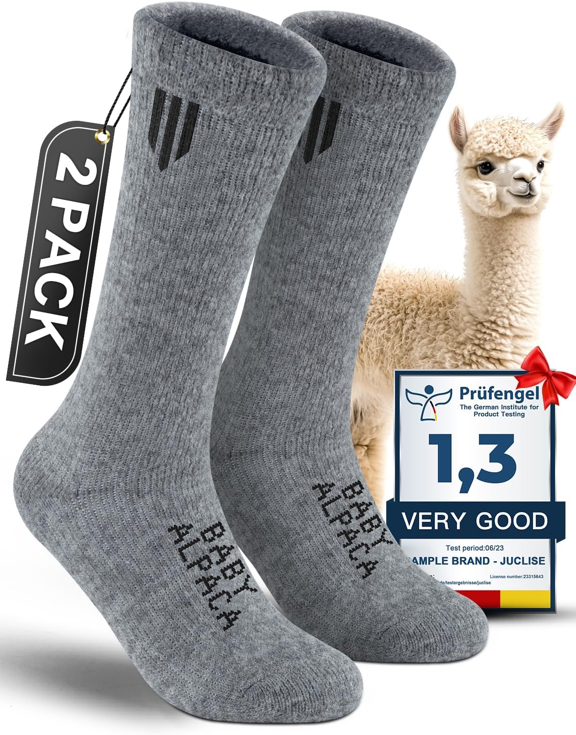 Alpaca Wool Boot Socks for Men and Women - Heavyweight Thermal