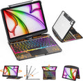 Transparent Keyboard Case for iPad Air 13 in - 7 Color Backlight