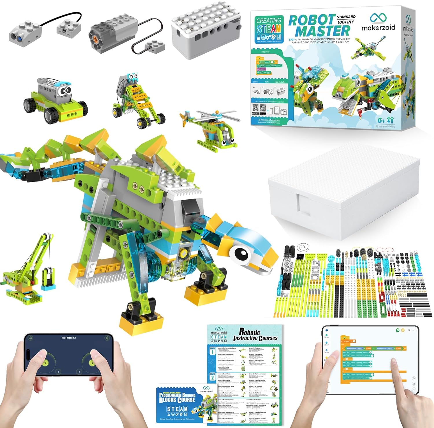Interactive Coding Robot Toy for Kids 6+ with 100+ Activities!