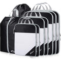 Compression Packing Cubes 9 Set for Travel - Space-Saving Organizer