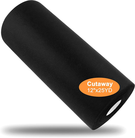 Medium Weight Black Embroidery Stabilizer - Versatile 3-in-1 Options