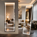64 in x 22 in Full Length Tempered Glass LED Floor Mirror - Dimmable