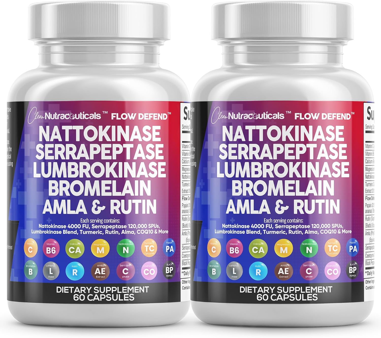 Nattokinase Serrapeptase Enzyme Supplement for Optimal Health