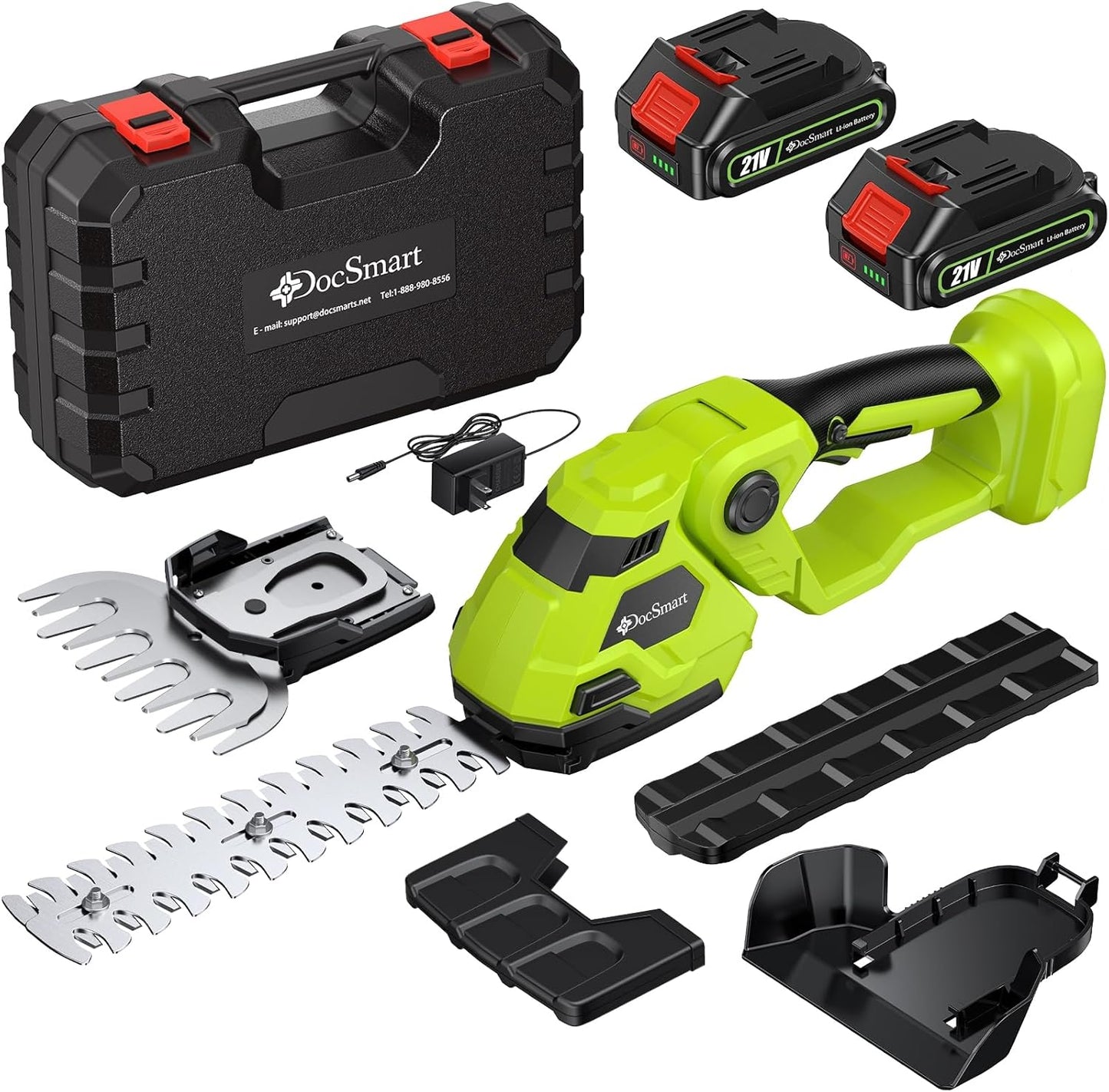 Cordless Hedge Trimmer with Battery for Easy Lawn Pruning
