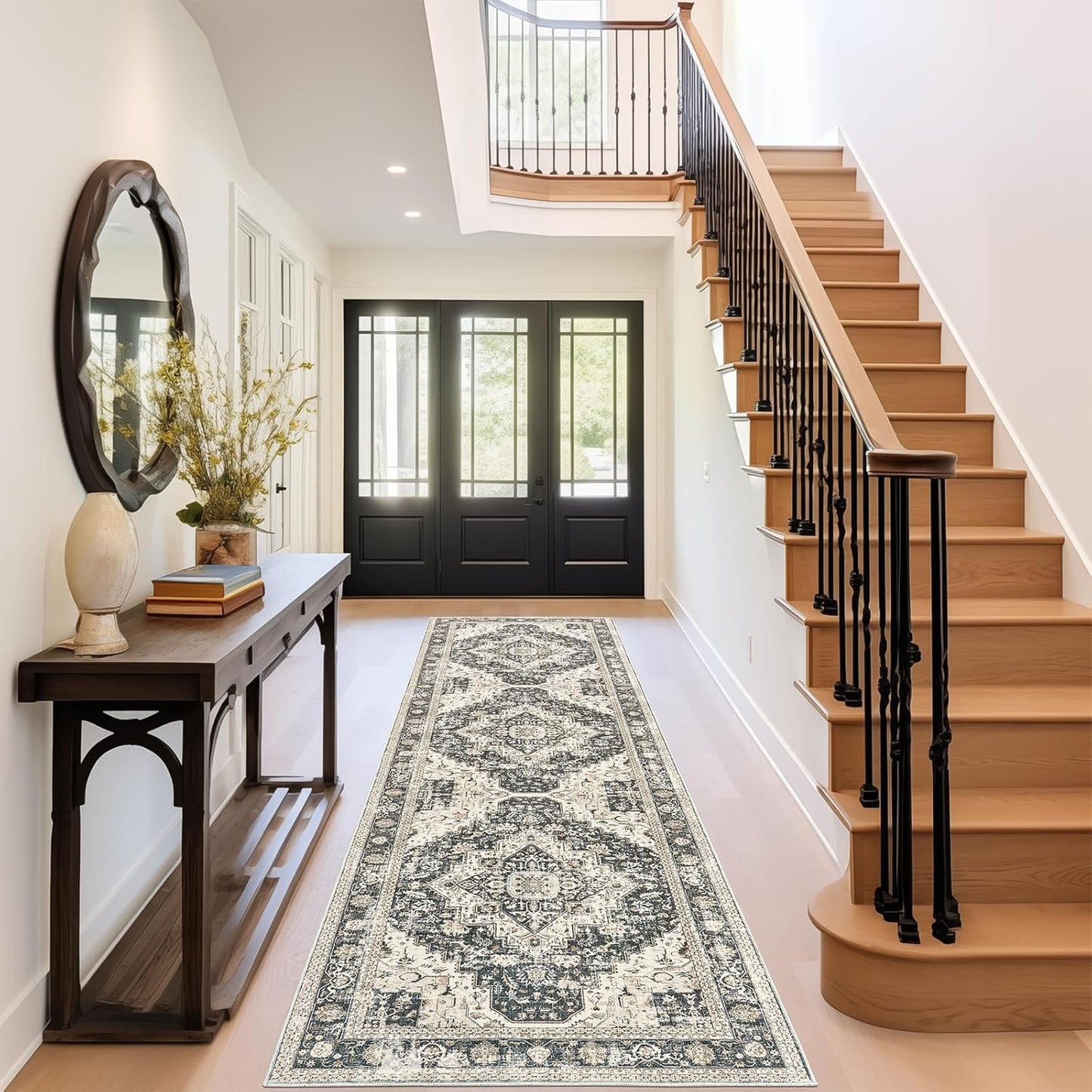Washable Runner Rug for Hallways, Ultra-Thin Carpet Runners
