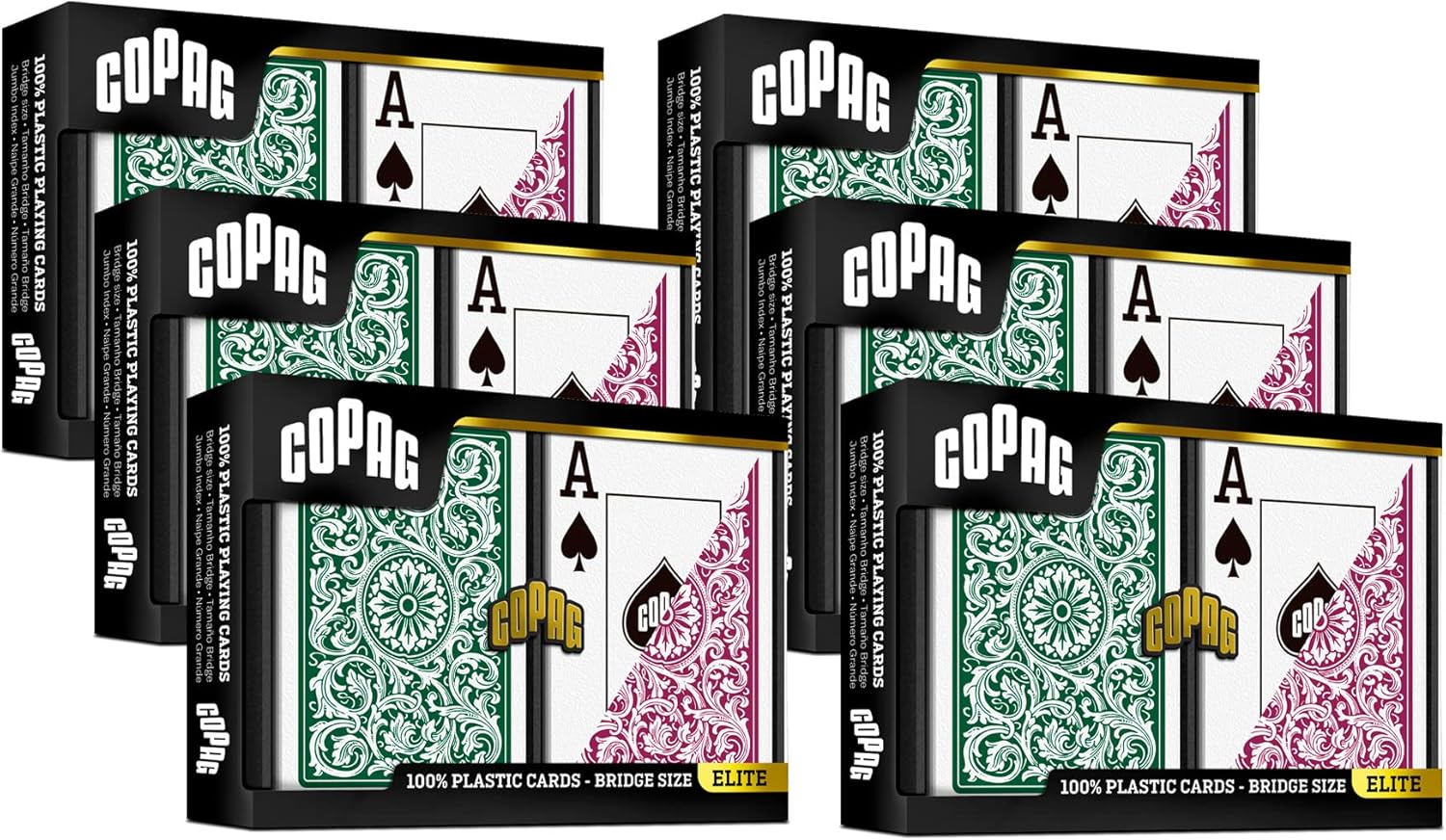 Copag 1546 Design 100% Plastic Playing Cards for Game Nights