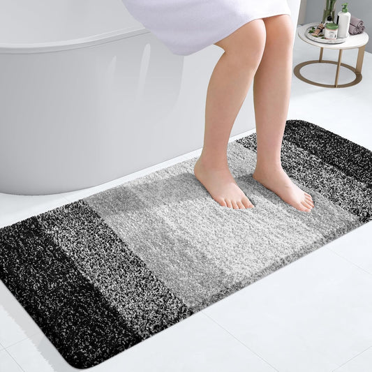 OLANLY Bathroom Runner Rugs - Extra Soft Microfiber Bath Mats