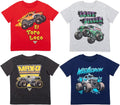 Monster Jam Kids Graphic T-Shirts 4 Pack - Toddler to Big Kid