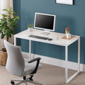ZINUS Jennifer 47 Inch White Frame Desk - Modern, Easy Assembly