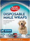 Simple Solution Disposable Dog Diapers Wraps for Male Dogs - True Fit