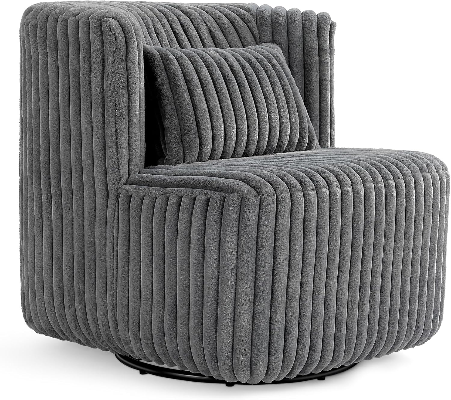 Vesgantti Gray Swivel Accent Chair - Comfy Elegance