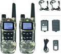 FRS CAMO Walkie Talkies 2 Pack - NOAA, USB-C Charging