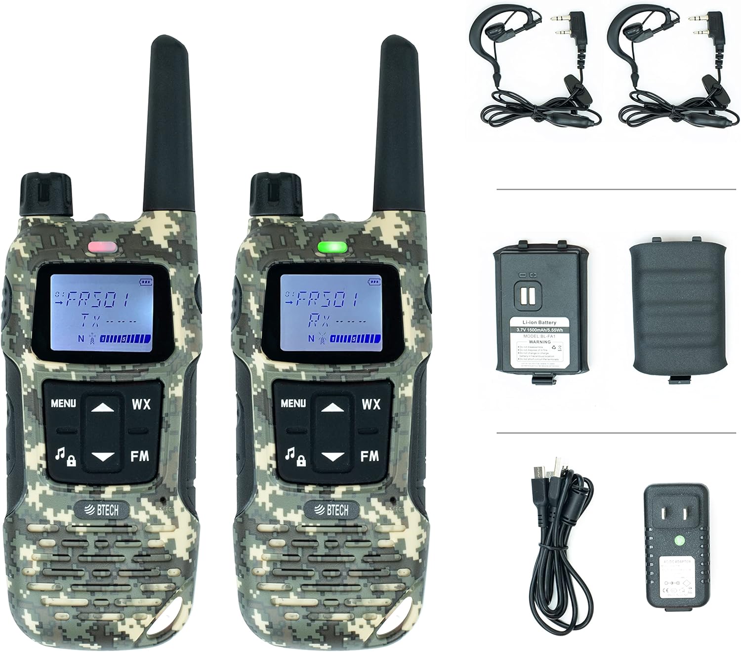 BTECH FRS-A1 Walkie Talkies: High Output Two-Way Radio Set