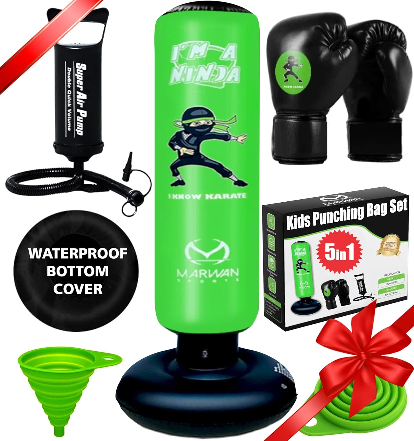 5-in-1 Inflatable Punching Bag for Kids - Fun Active Play