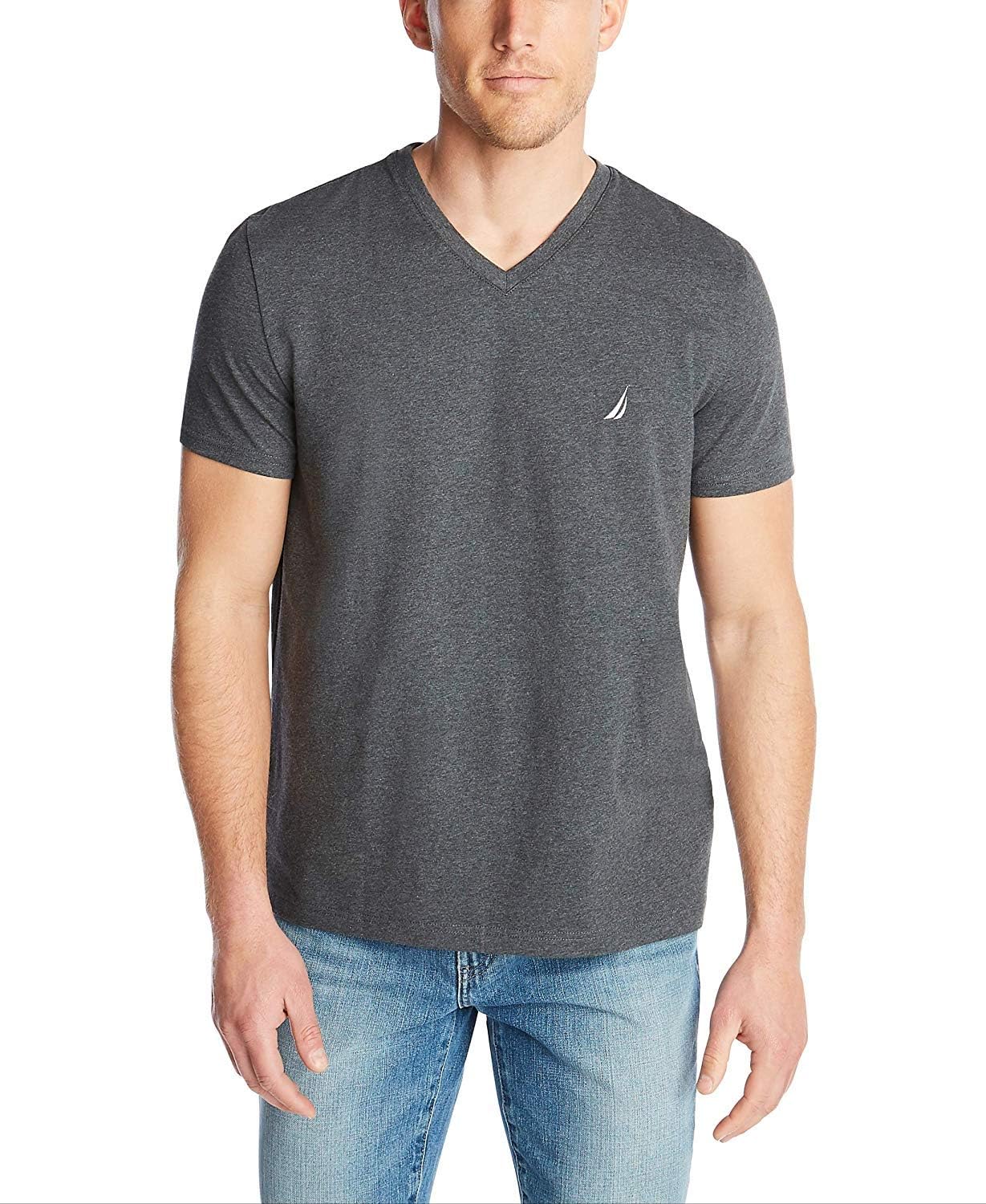Nautica Mens Short Sleeve Solid Slim Fit V-Neck T-Shirt Review