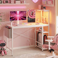 Bestier Gaming Desk with Power Outlets - 44 in LED Desk for Gamers