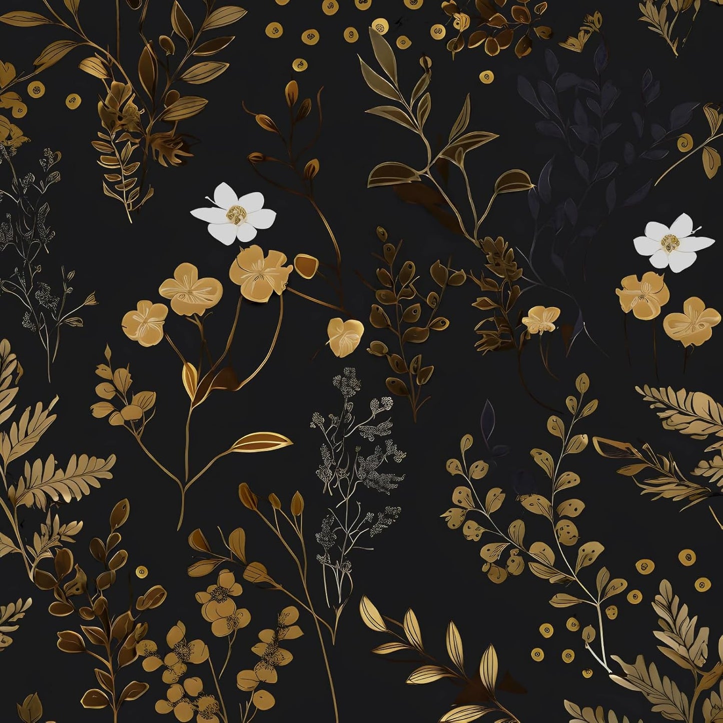 Black Floral Peel and Stick Wallpaper for Stylish Home Decor