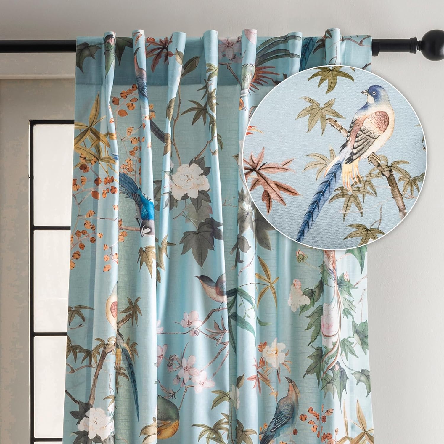Elegant Light Filtering Cotton Curtains for Living Room Decor