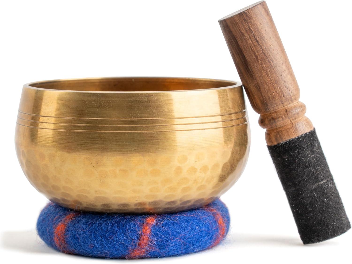 Authentic Hand Hammered Tibetan Singing Bowl Set for Meditation