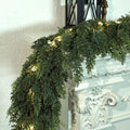 Realistic Christmas Garland with Lights 6FT - Lush Prelit Cedar