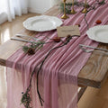 Cheesecloth Table Runner 35 x 120 in Dusty Rose - Rustic Boho Table